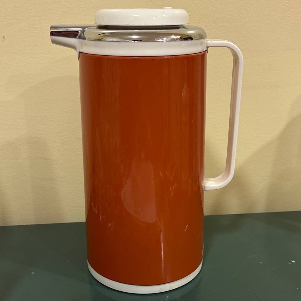 Vintage Hues N Brews Thermique Insulated Thermal Coffee/Tea Carafe Server.